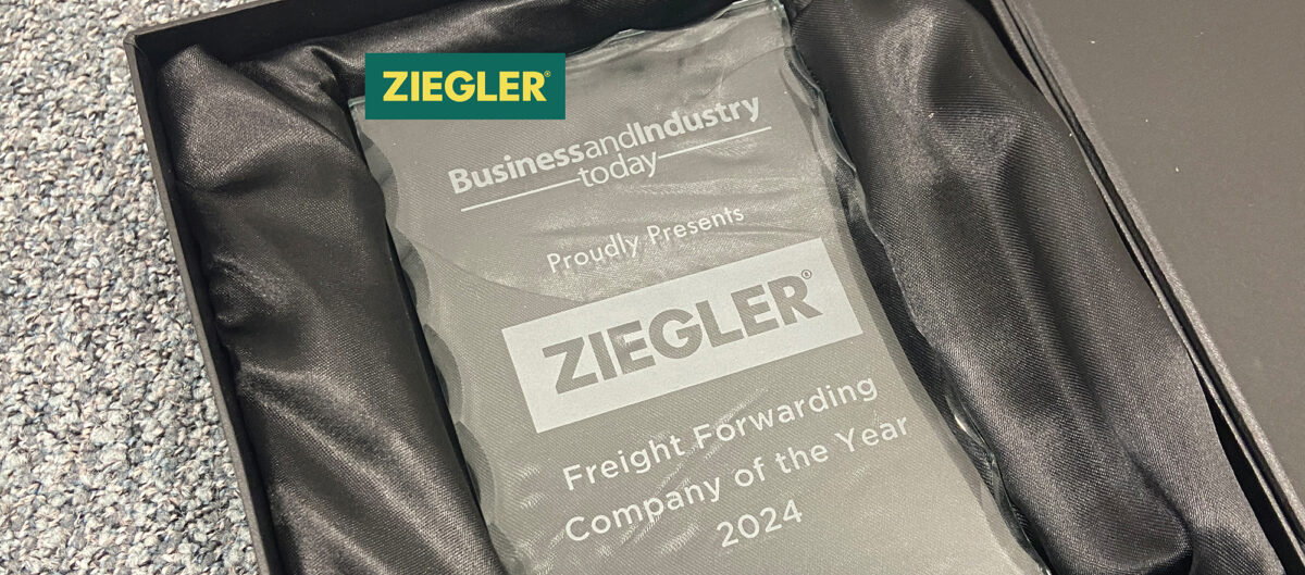 Ziegler Lands Freight Forwarding Company of the Year Award