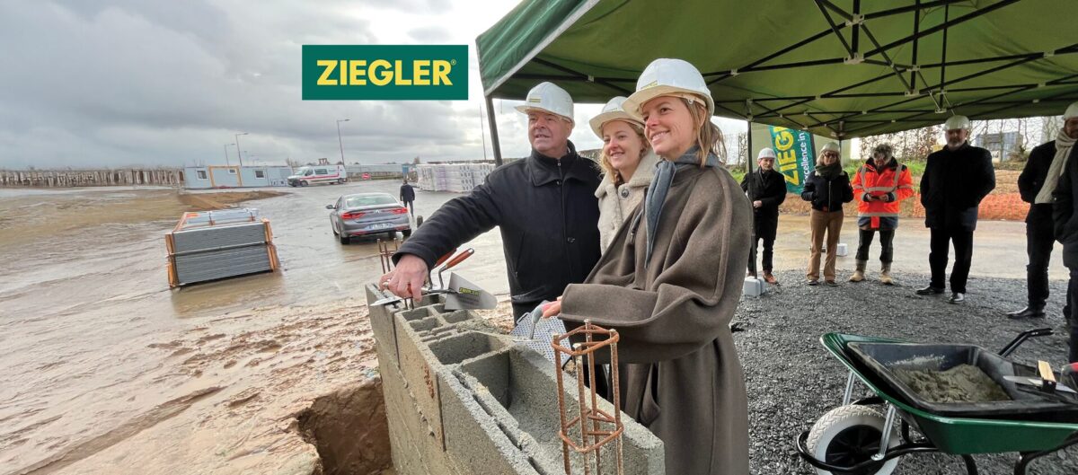 Première pierre posée à Bayeux : une nouvelle étape pour Ziegler France