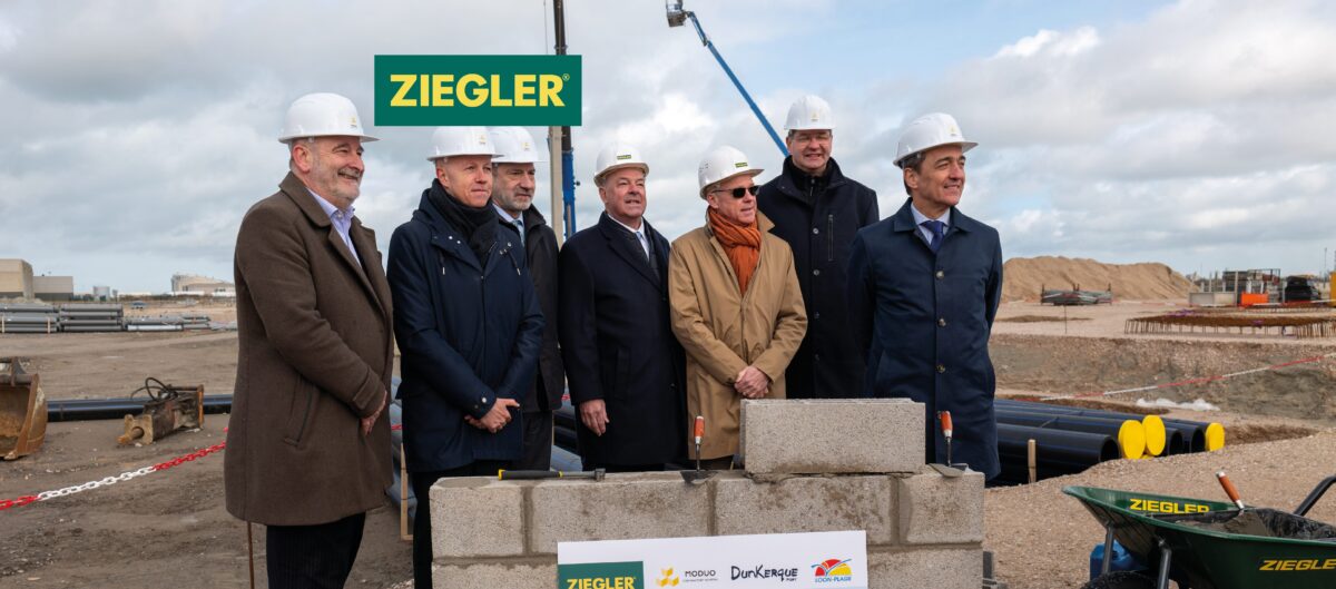 Ziegler France pose la première pierre de sa nouvelle agence multimodale à Dunkerque